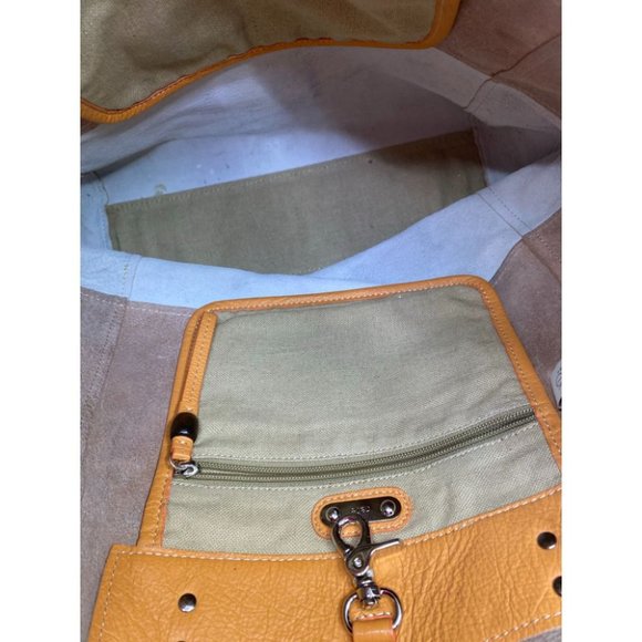 Rafe Women's Orange Gold Leather Handbag - Picture 8 of 14